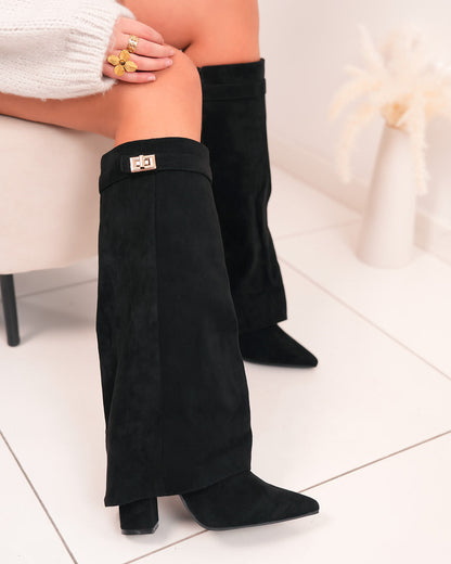 Valo I Sorte Ruskindsstøvler Til Kvinder