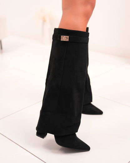 Valo I Sorte Ruskindsstøvler Til Kvinder